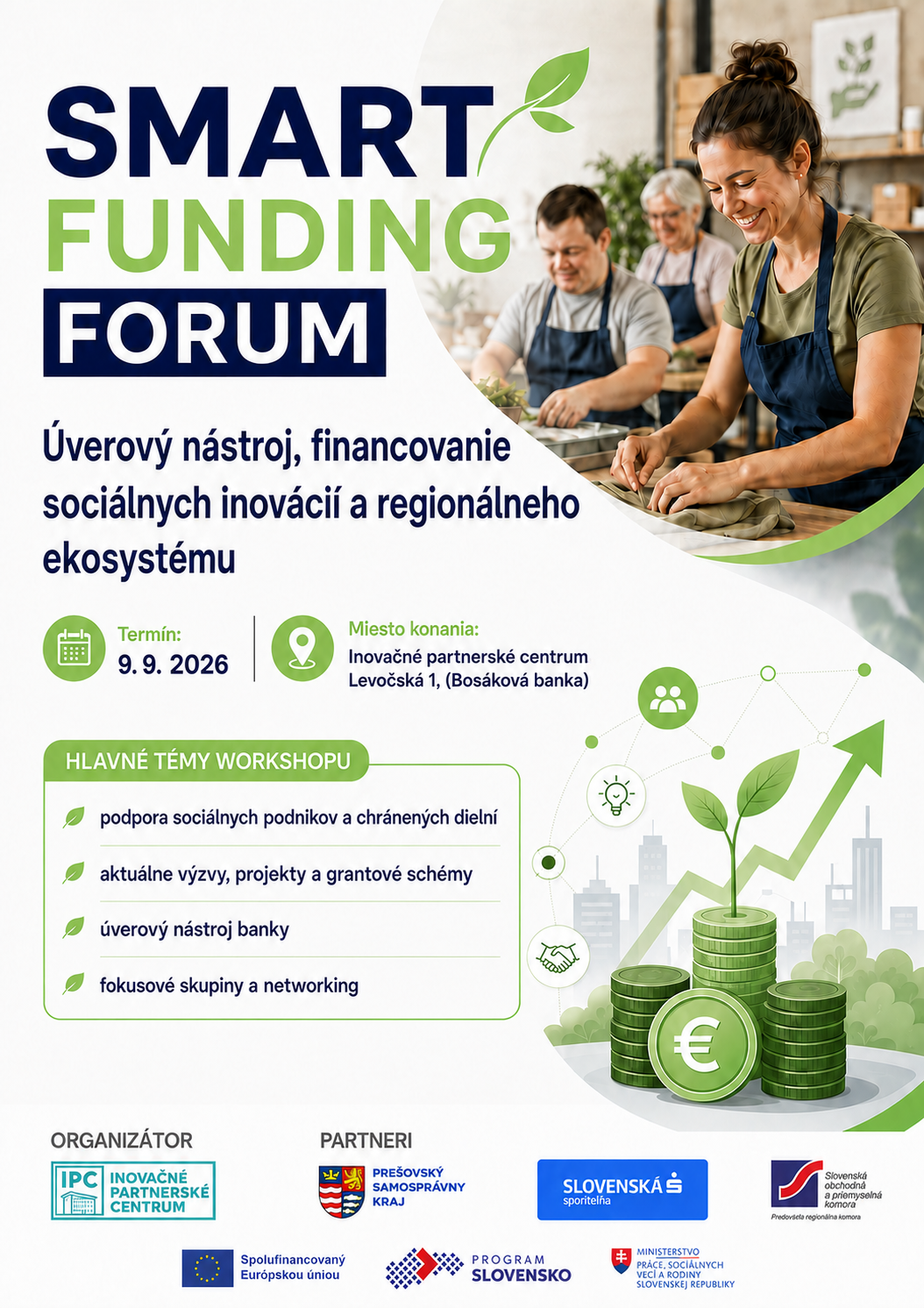 SMART FUNDING FORUM: Úverový nástroj, financovanie sociálnych inovácií a regionálneho ekosystému